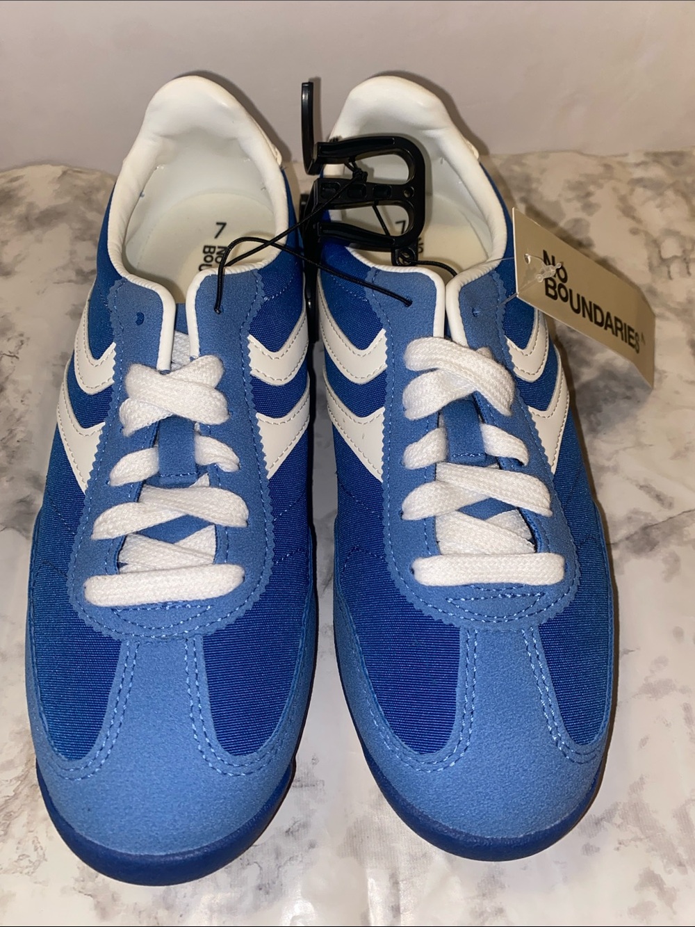 No Boundaries Blue and White Kids Sneakers